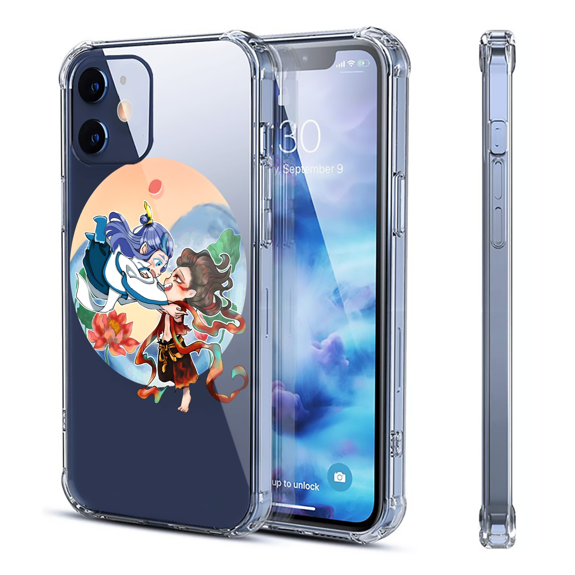 （画像用） Ne Zha 2 ナタ 魔童の大暴れ 【iPhone 12シリーズ対応】透明スマホケース（クリアソフトケース）